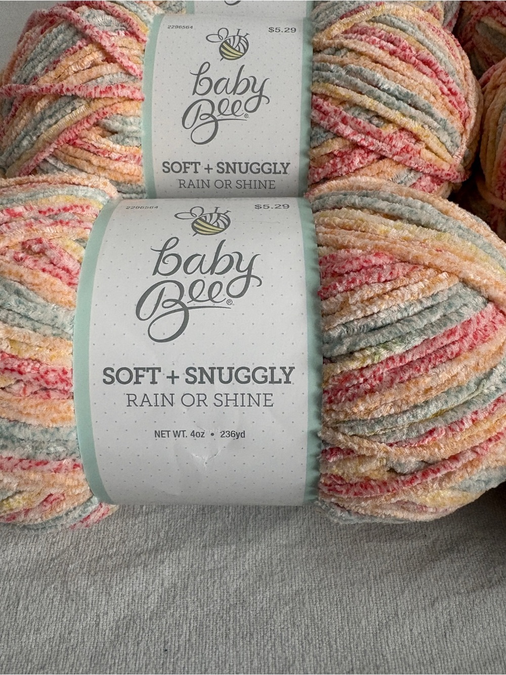 Baby Bee Soft + Snuggly Multi-Color Yarn - Pastel Stripe - Picture 2 of 6